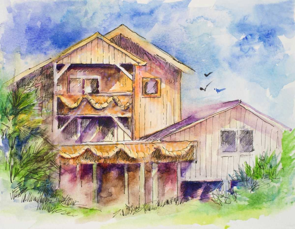 Folly Beach art print by Jane Slivka for $57.95 CAD