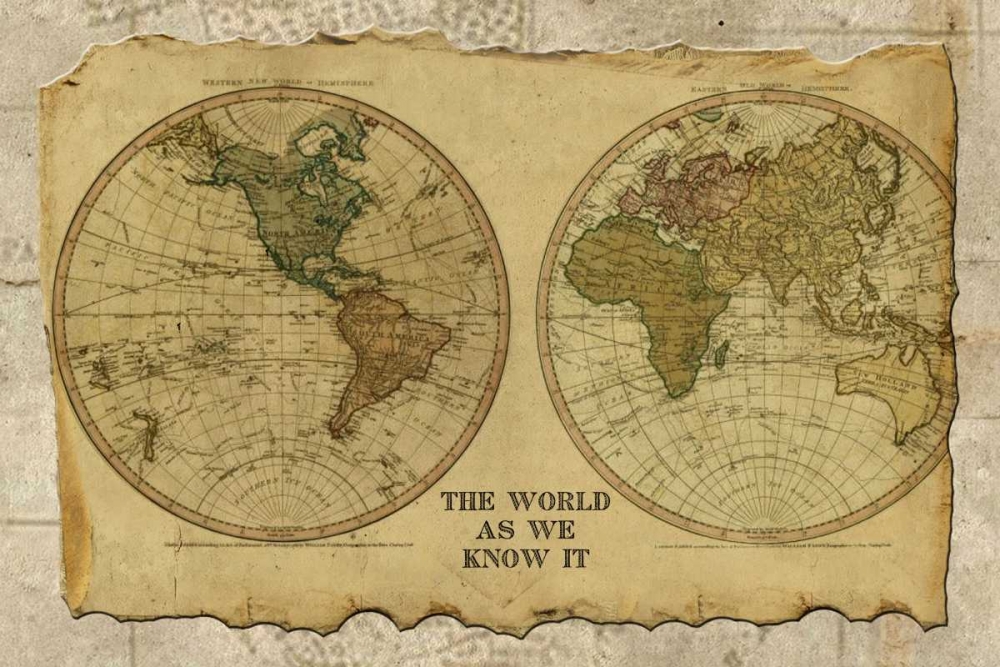 Antique Map I art print by Beth Albert for $57.95 CAD