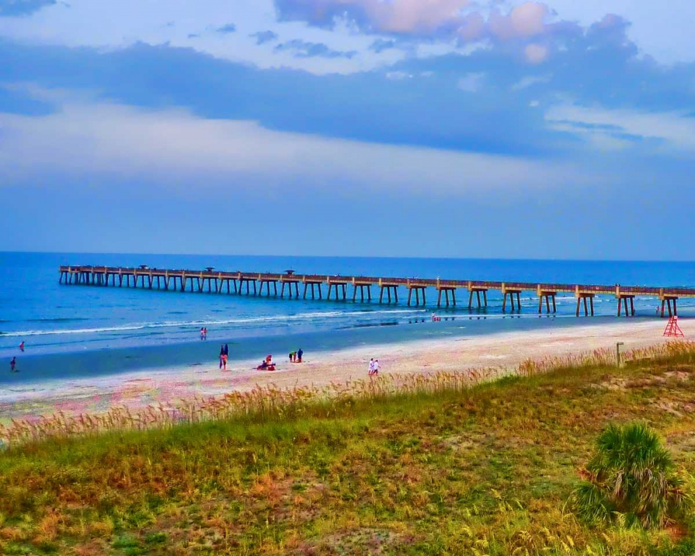 Long pier art print by Flo Minton for $57.95 CAD