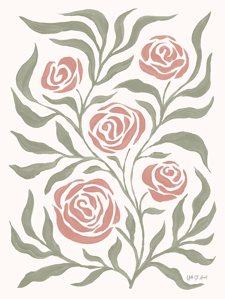 Romantic Petals I art print by Yvette St. Amant for $57.95 CAD