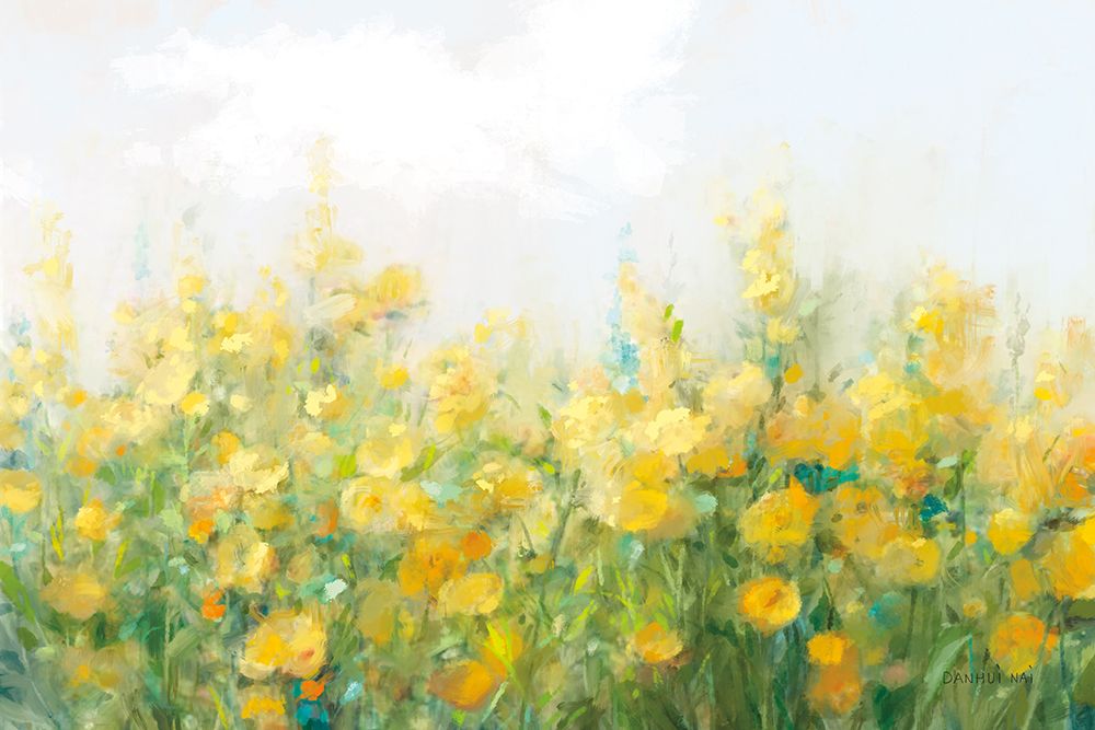 A Row of Yellow Blossoms art print by Danhui Nai for $57.95 CAD