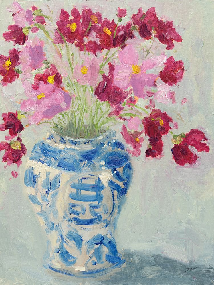 Cosmos in Chinoiserie Vase art print by Carson Overstreet for $57.95 CAD