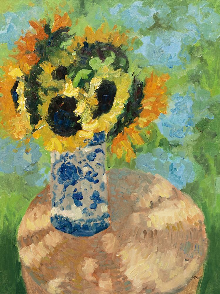 Sunflowers and Hydrangeas art print by Carson Overstreet for $57.95 CAD