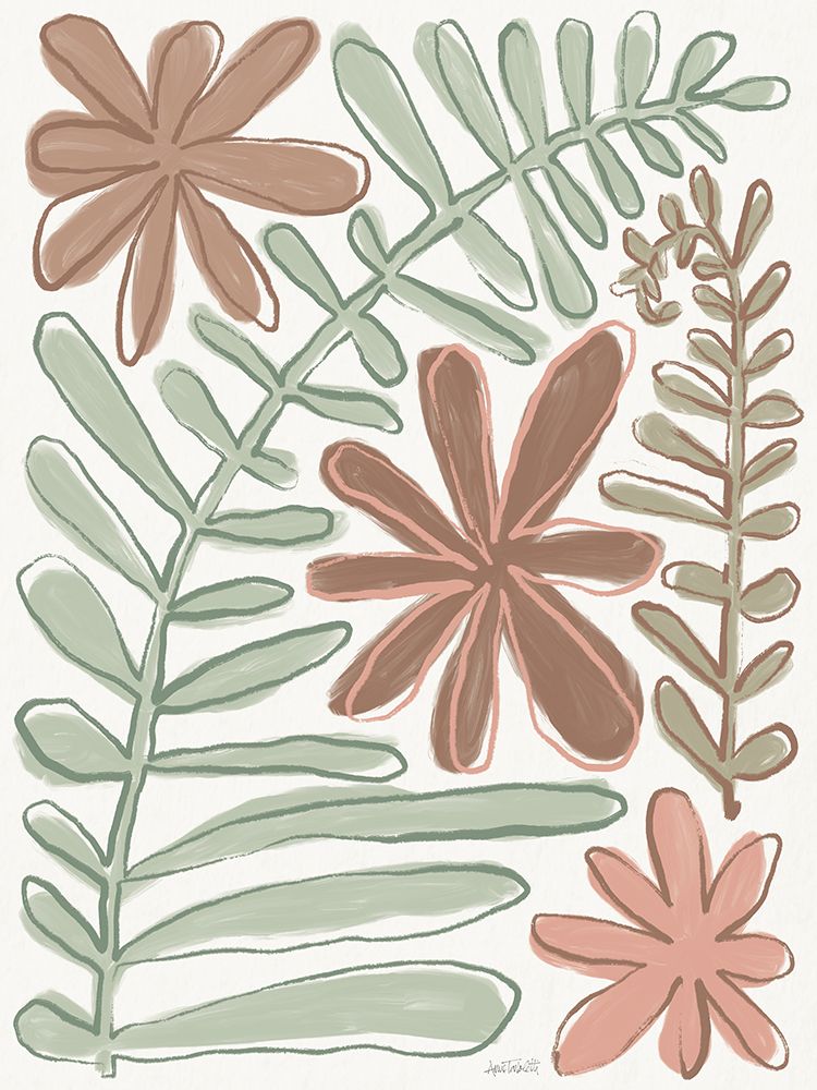 Fern and Flower Lines art print by Anne Tavoletti for $57.95 CAD
