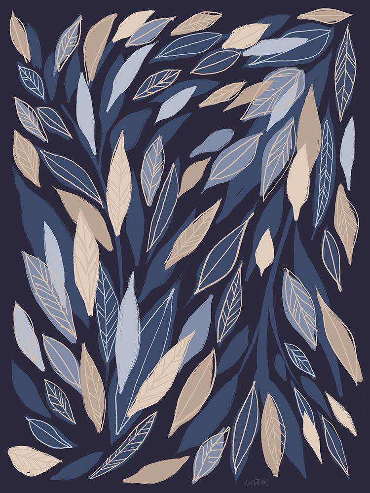 Leafy Lines Dark art print by Anne Tavoletti for $57.95 CAD