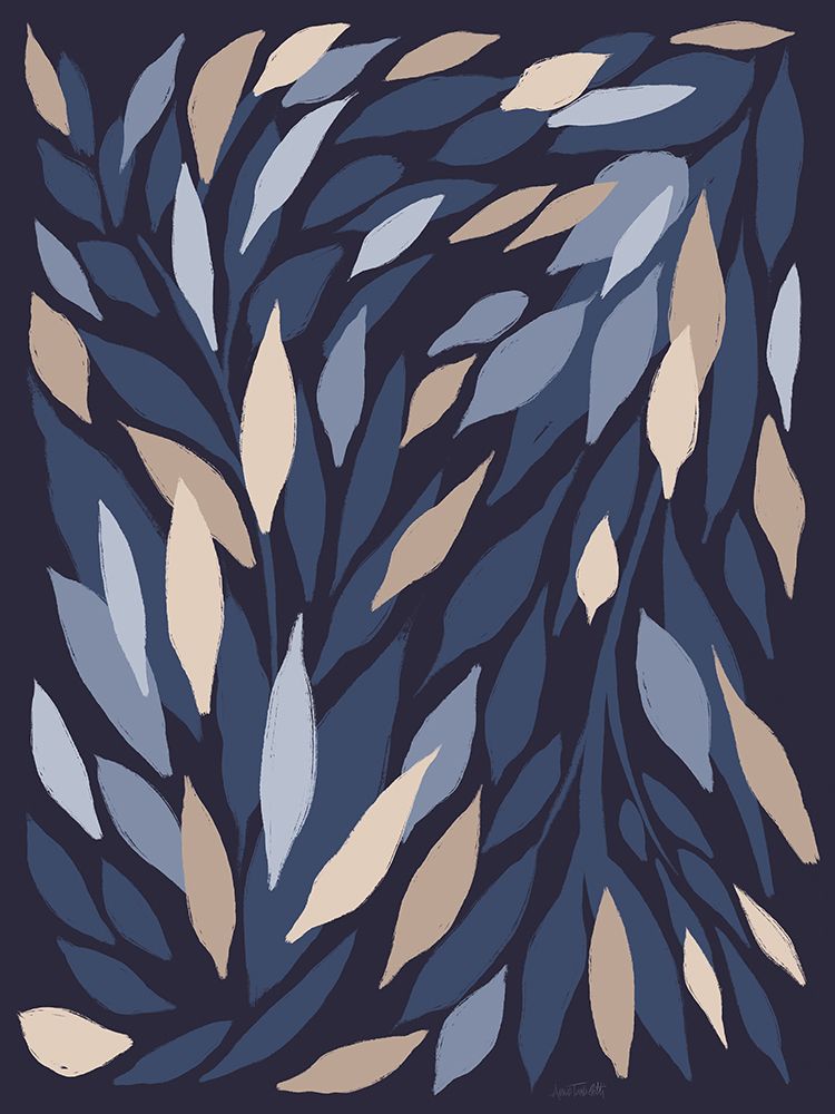 Leafy Lines Dark Plain art print by Anne Tavoletti for $57.95 CAD