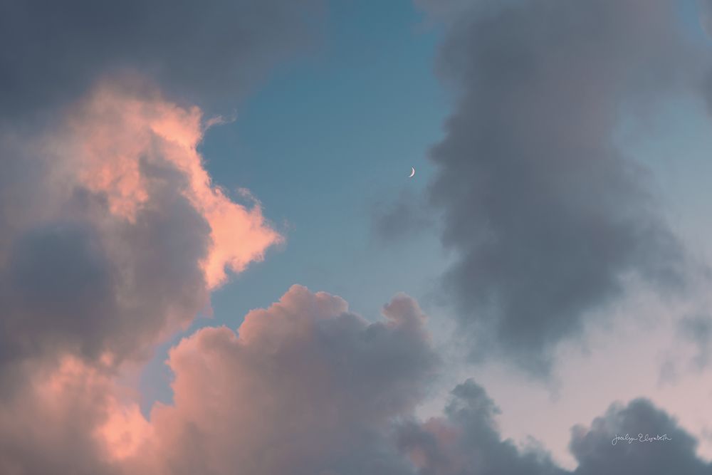 Blue Sky Moonrise art print by Jocelyn Elizabeth for $57.95 CAD