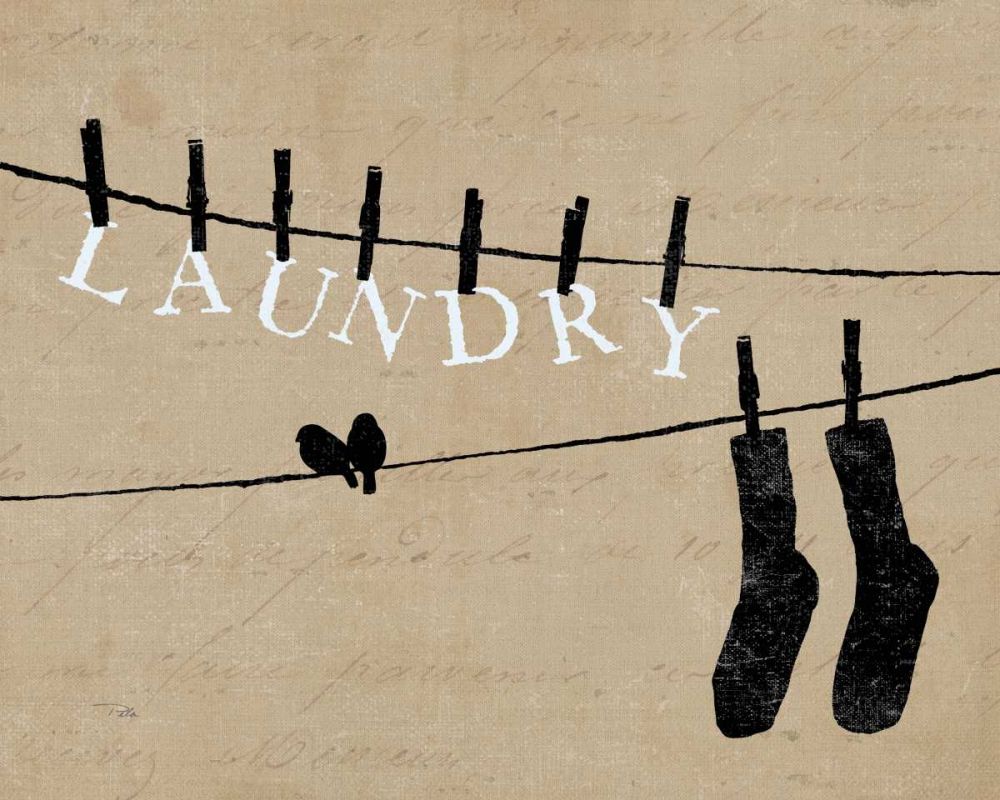 Birds on a Wire - Laundry art print by Alain Pelletier for $57.95 CAD