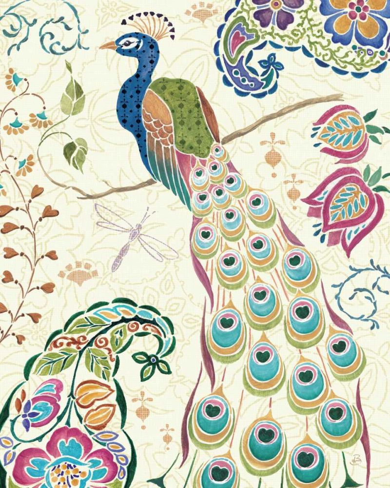 Peacock Fantasy III art print by Daphne Brissonnet for $57.95 CAD
