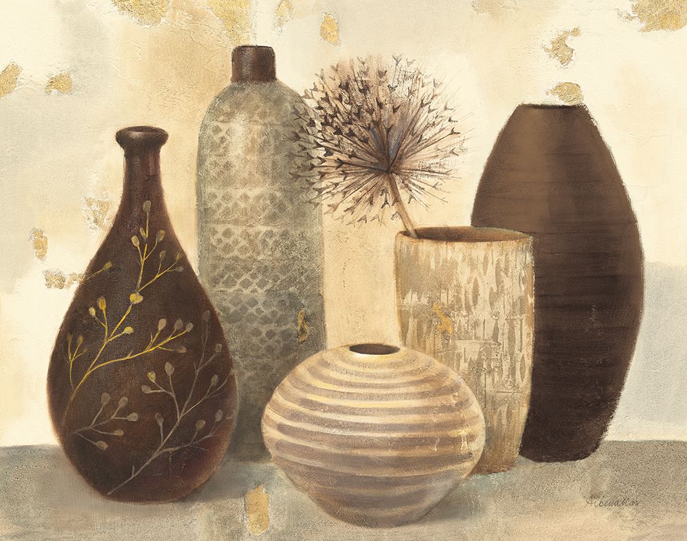 Vessel Still Life Golden II art print by Albena Hristova for $57.95 CAD