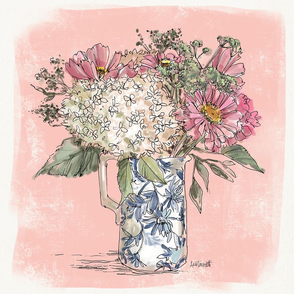 Hydrangea in Pitcher art print by Anne Tavoletti for $57.95 CAD
