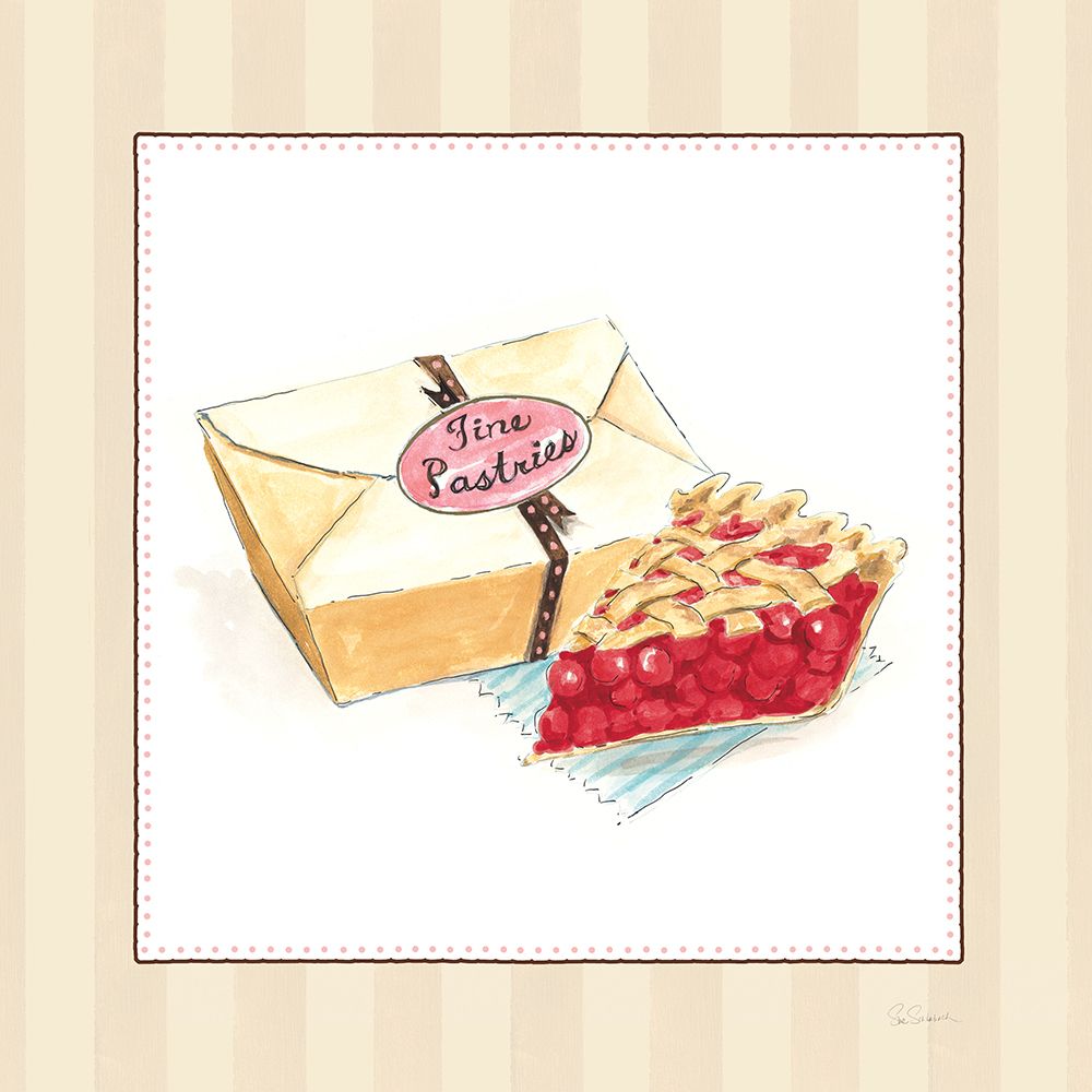 Slice of Pie on Stripes art print by Sue Schlabach for $57.95 CAD