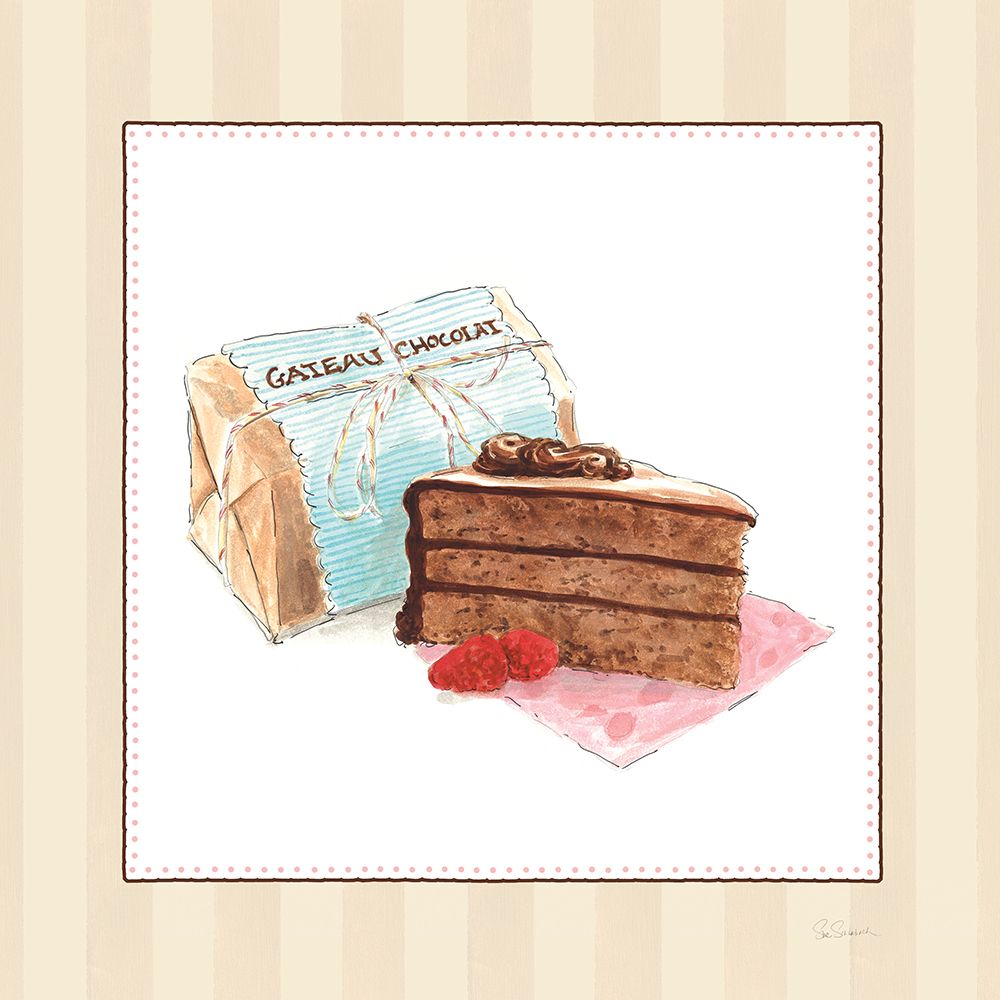 Gateau Chocolate on Stripes art print by Sue Schlabach for $57.95 CAD