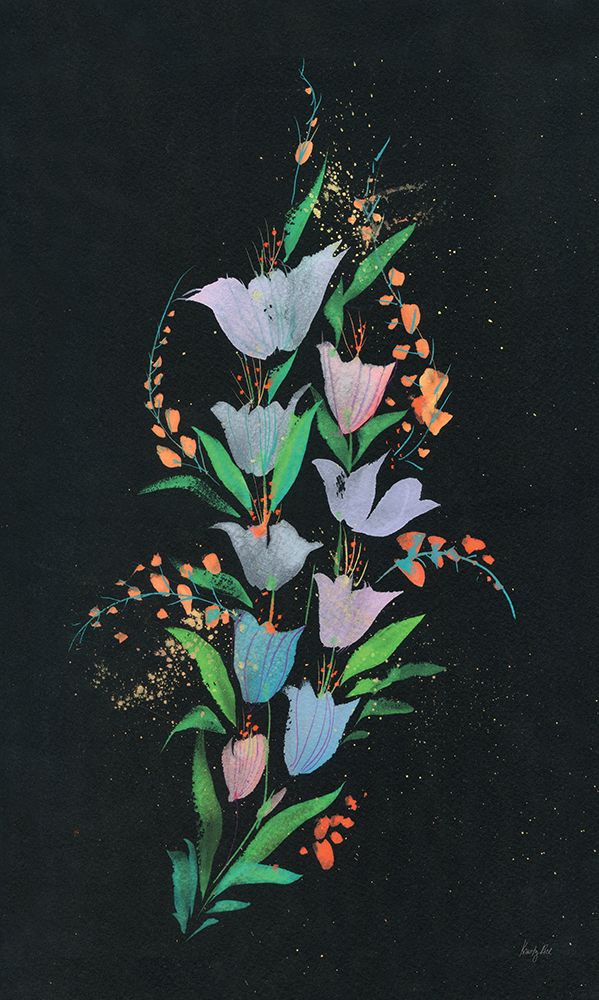 Bluebells on Black art print by Kristy Rice for $57.95 CAD