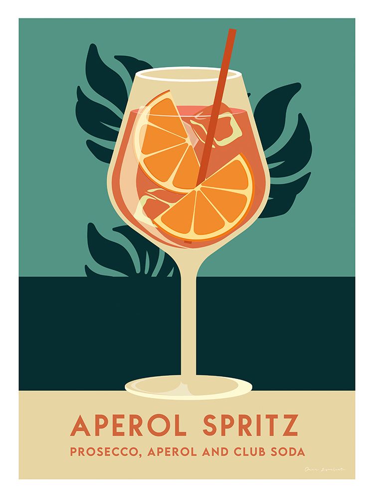 Retro Summer Cocktails IV art print by Omar Escalante for $57.95 CAD