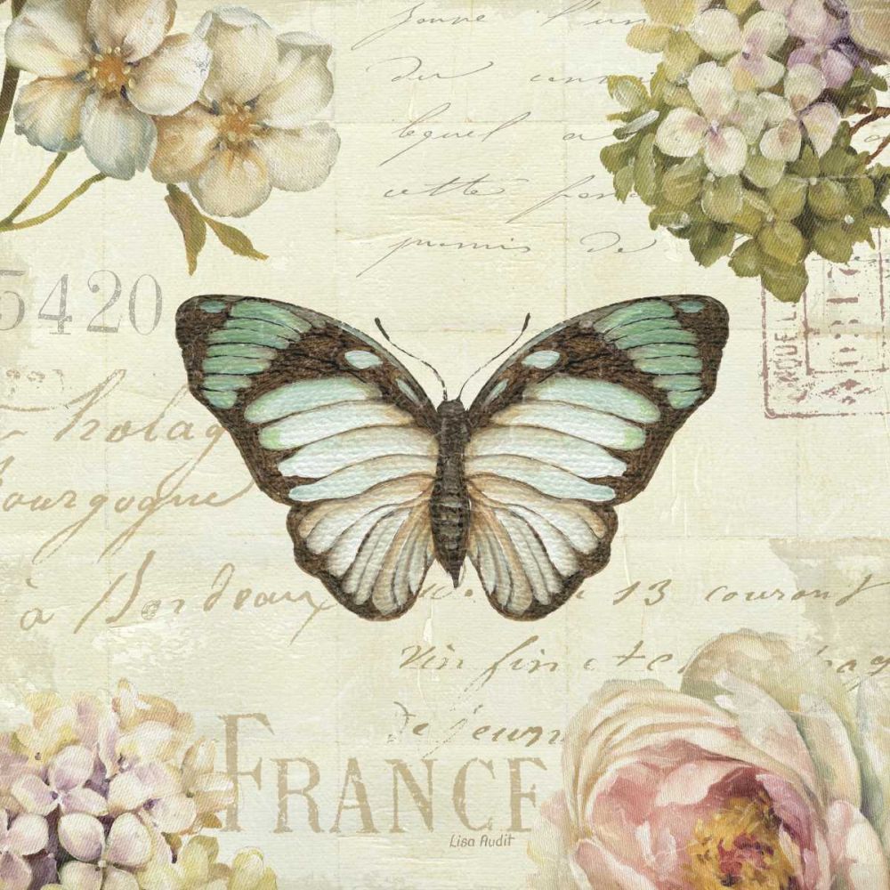 Marche de Fleurs Butterfly II art print by Lisa Audit for $57.95 CAD