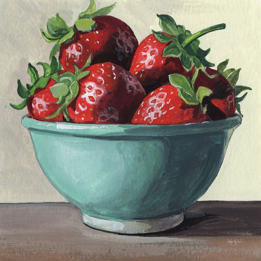 Country Kitchen Strawberries art print by Kate Jarvik Birch for $57.95 CAD