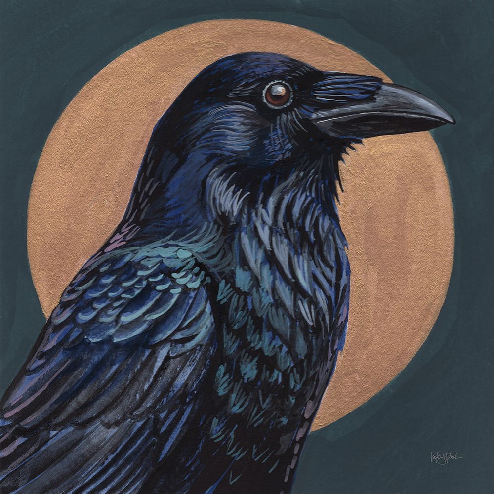 Crow By Golden Moon art print by Kate Jarvik Birch for $57.95 CAD