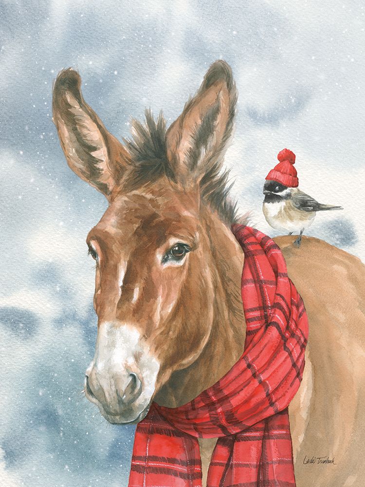 Winter Donkey art print by Leslie Trimbach for $57.95 CAD