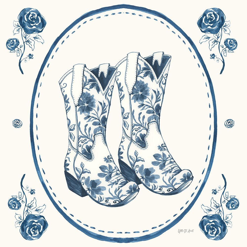 Chinoiserie Cowgirl I art print by Yvette St. Amant for $57.95 CAD