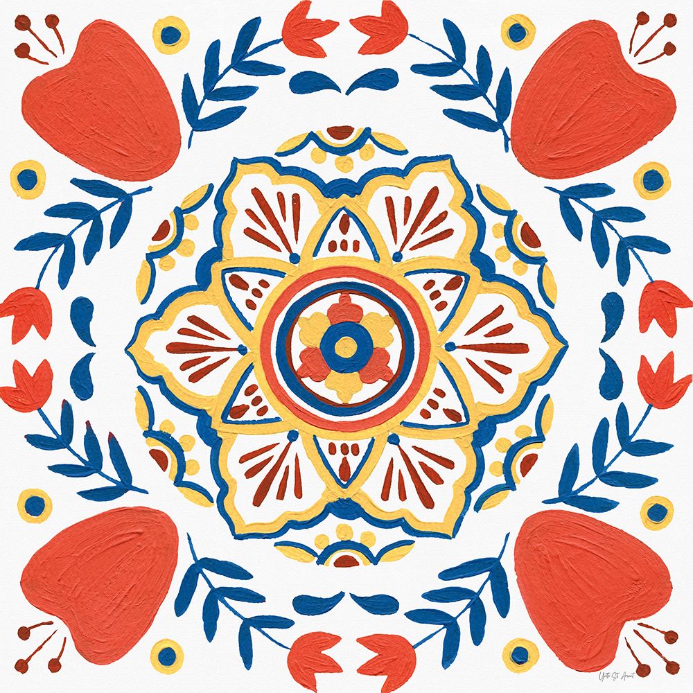 Tex Mex Mandala Tile II art print by Yvette St. Amant for $57.95 CAD