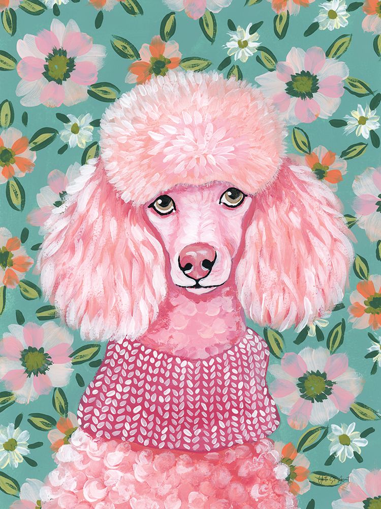 Poodle in Pink art print by Yvette St. Amant for $57.95 CAD