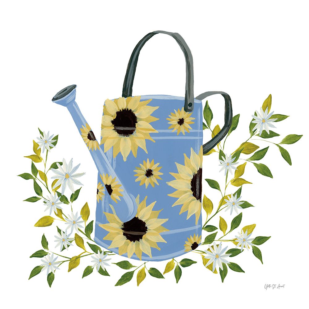 Watering Can with Daisies art print by Yvette St. Amant for $57.95 CAD