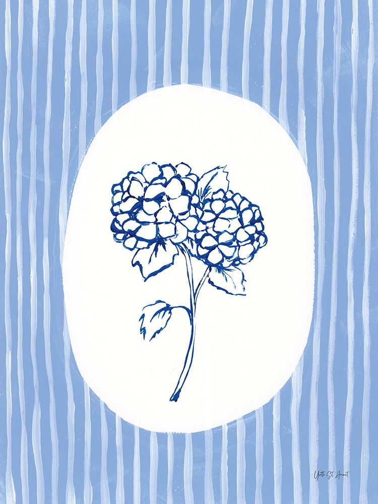 Striped Floral I art print by Yvette St. Amant for $57.95 CAD