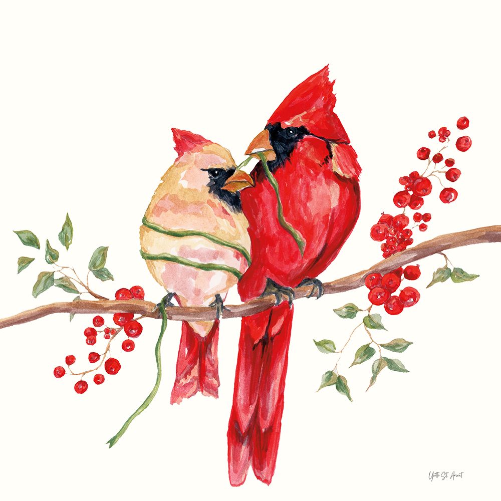 Winterberry Tidings II art print by Yvette St. Amant for $57.95 CAD