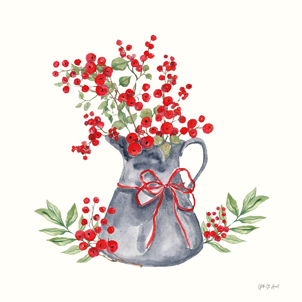 Winterberry Tidings IV art print by Yvette St. Amant for $57.95 CAD