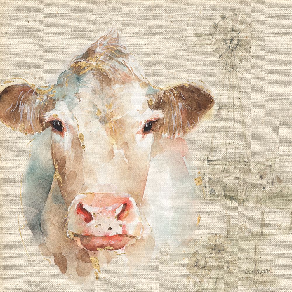 Farm Friends II on Burlap art print by Lisa Audit for $57.95 CAD