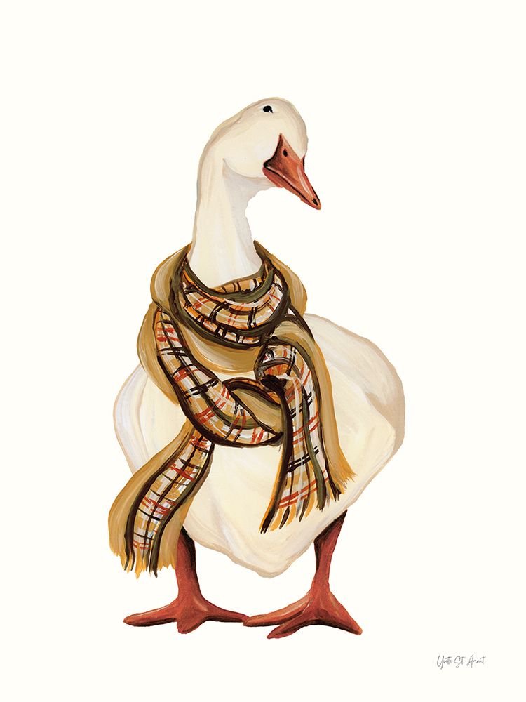 Goose with Scarf art print by Yvette St. Amant for $57.95 CAD