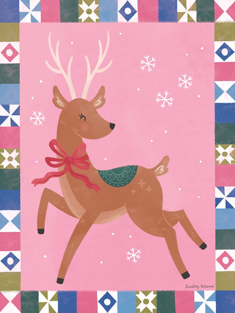 Snowberry Reindeer art print by Lindley Wiesner for $57.95 CAD