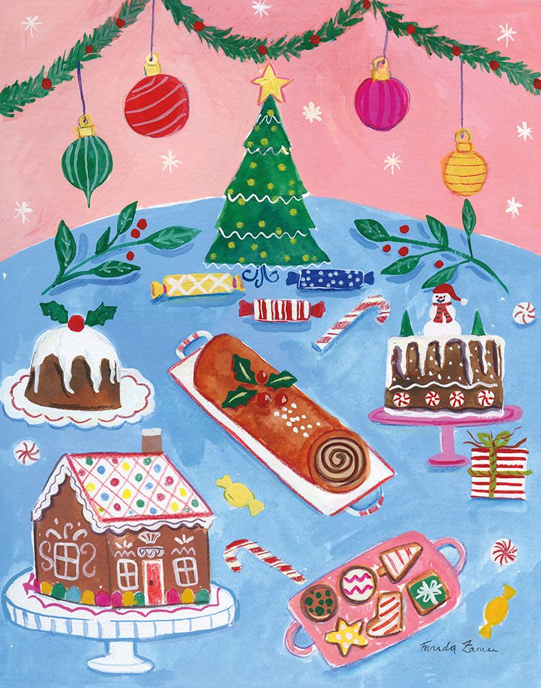 Holiday Table art print by Farida Zaman for $57.95 CAD