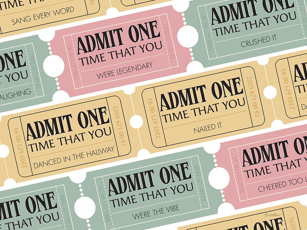 Admit One Time art print by Belinda Aldrich for $57.95 CAD