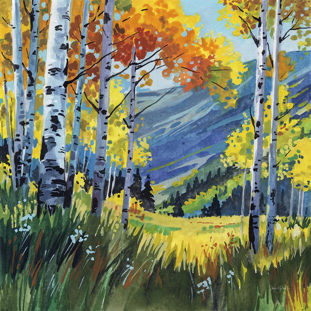 Birch Grove Early Fall art print by Kate Jarvik Birch for $57.95 CAD