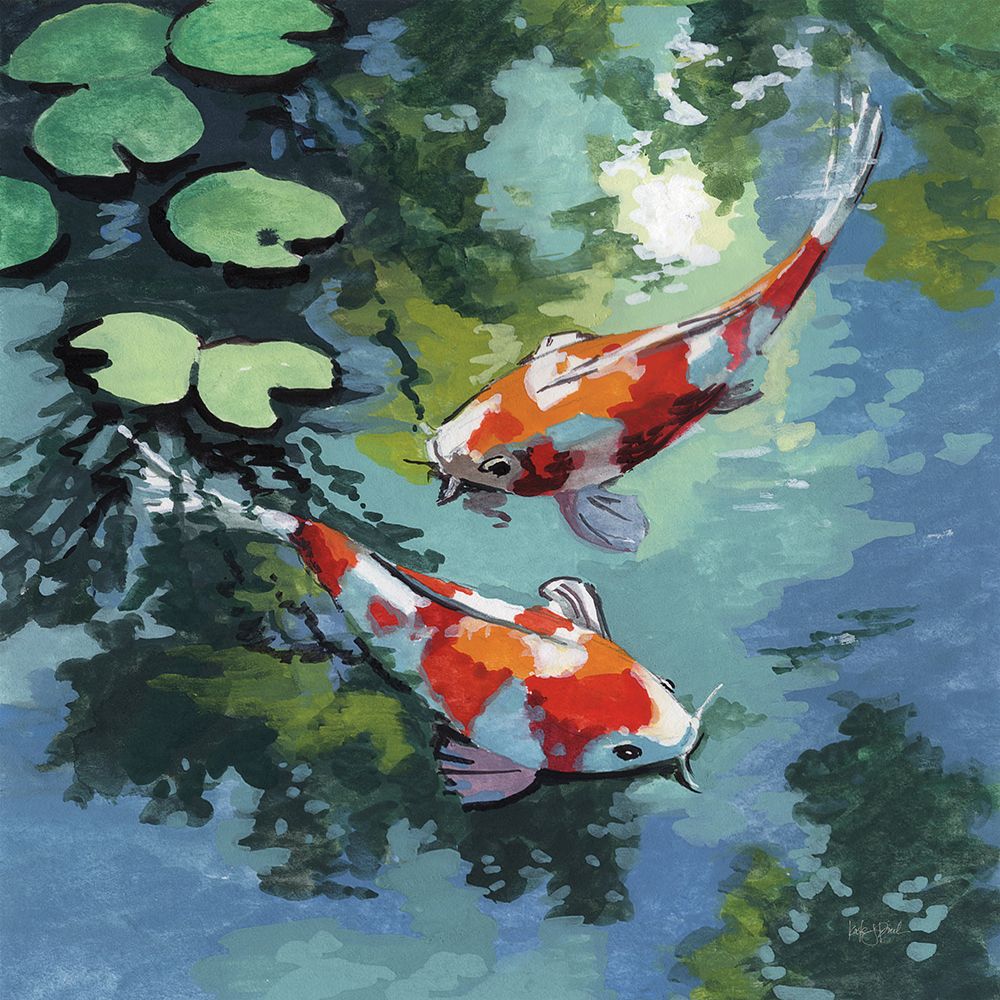 Two Koi Fish In Pond art print by Kate Jarvik Birch for $57.95 CAD
