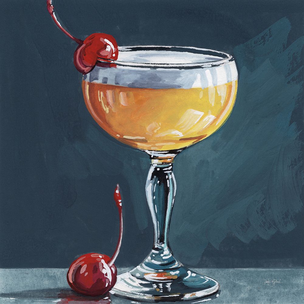 Fizzy Cocktail With Cherry art print by Kate Jarvik Birch for $57.95 CAD