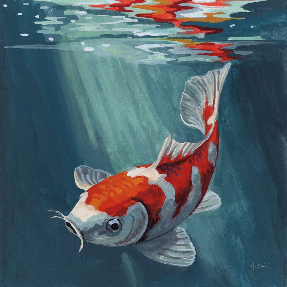 Koi Fish in a Sun Beam art print by Kate Jarvik Birch for $57.95 CAD