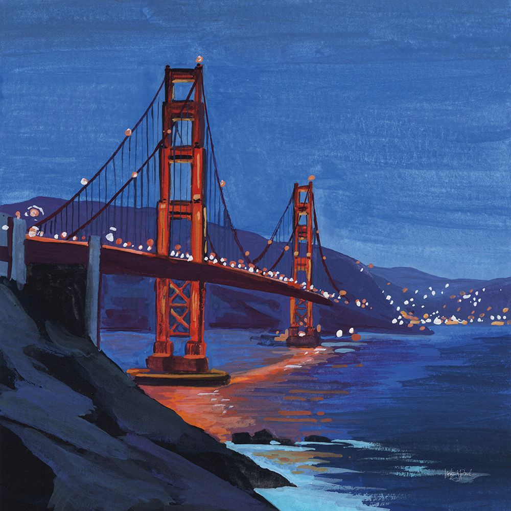 Golden Gate Bridge at Night art print by Kate Jarvik Birch for $57.95 CAD