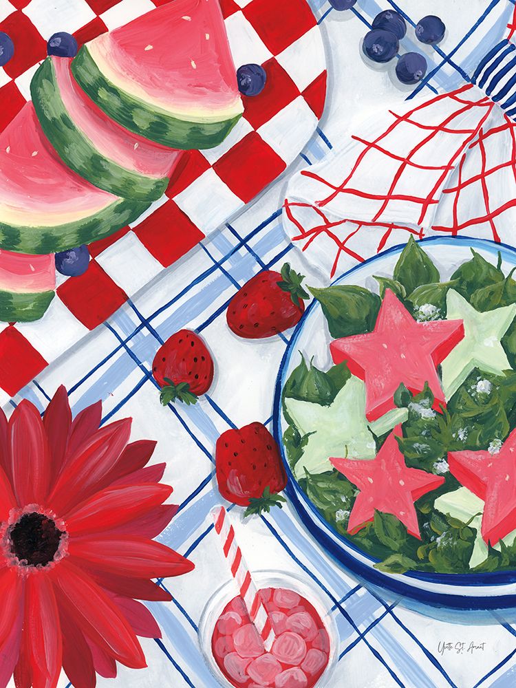 Celebrate in Red White and Blue art print by Yvette St. Amant for $57.95 CAD