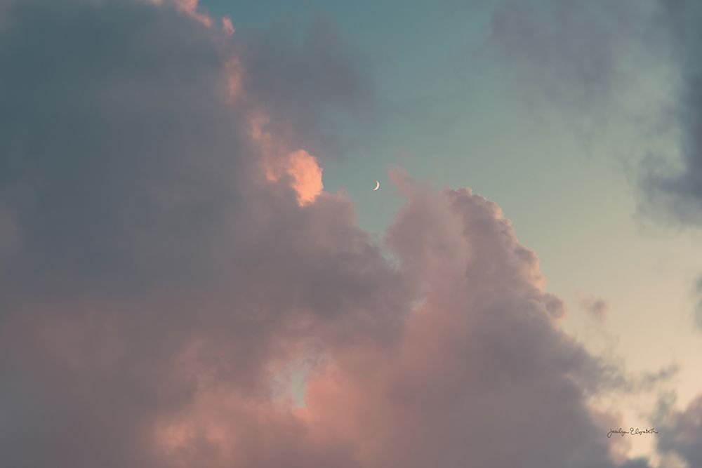 Sunset Crescent Moon art print by Jocelyn Elizabeth for $57.95 CAD
