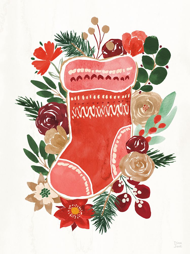 Holiday Harmony IV art print by Dina June for $57.95 CAD