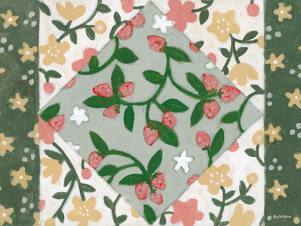 Quilted Floral II art print by Krystal Adams for $57.95 CAD