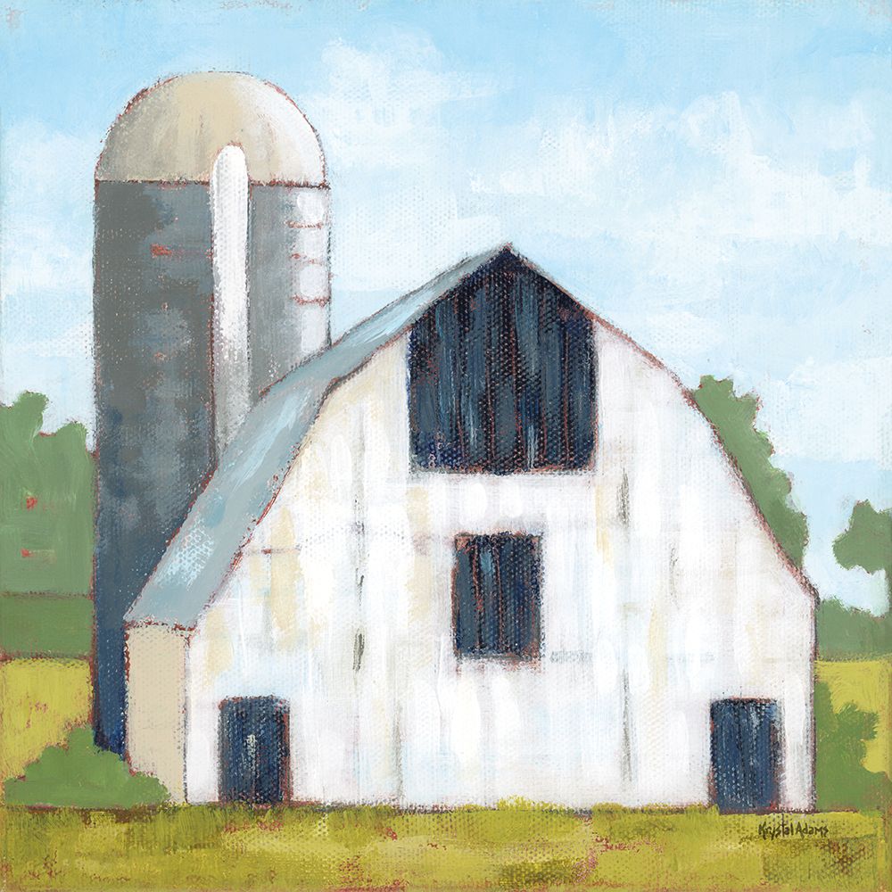 Little White Barn art print by Krystal Adams for $57.95 CAD