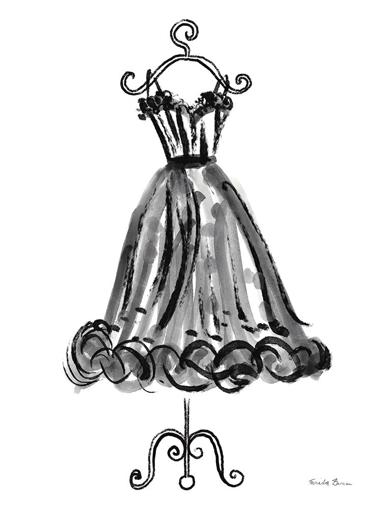 Couture Dress I Sketch art print by Farida Zaman for $57.95 CAD