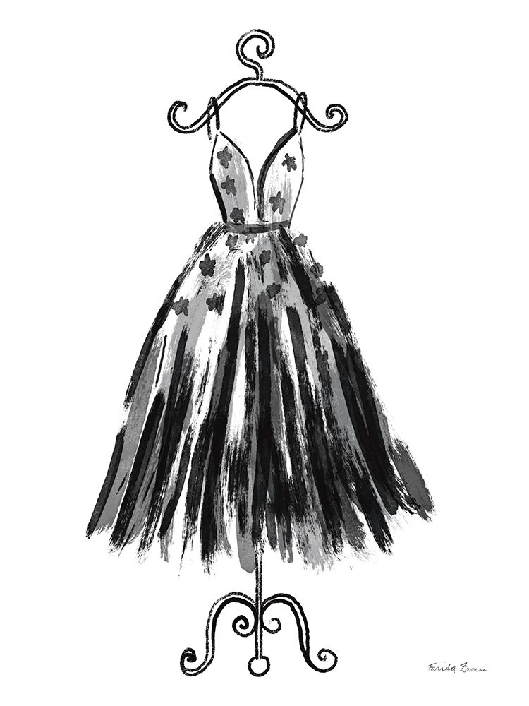 Couture Dress II Sketch art print by Farida Zaman for $57.95 CAD