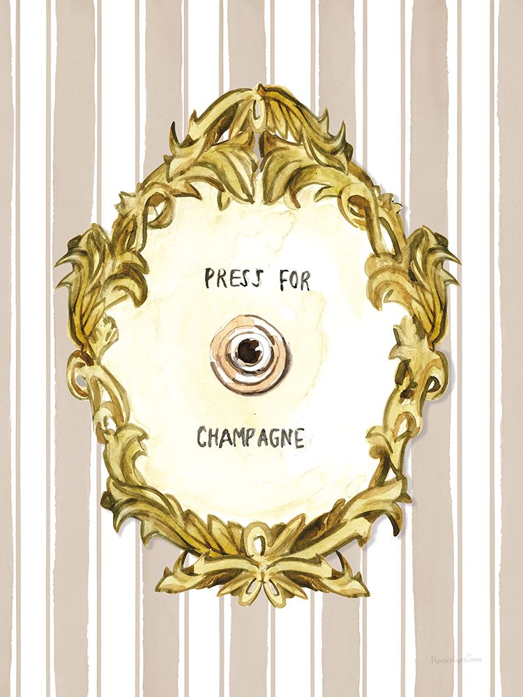 Press For Champagne II art print by Mercedes Lopez Charro for $57.95 CAD
