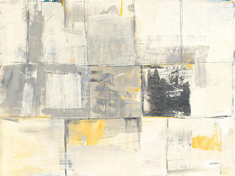 Gray and Yellow Blocks I art print by Mike Schick for $57.95 CAD