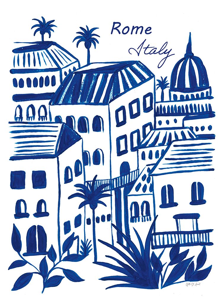 Rome in Cobalt art print by Yvette St. Amant for $57.95 CAD